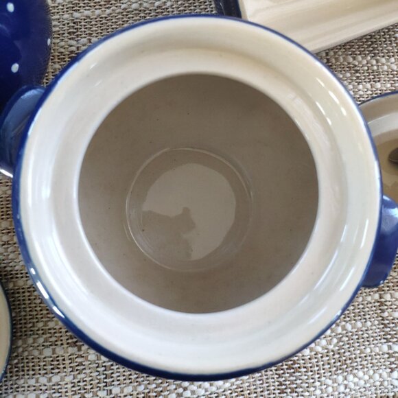 RKM Rheinsberger Germany Set of 4, VTG Jam Pot, Butter Dish, Tea Mug signed, - Picture 8 of 14